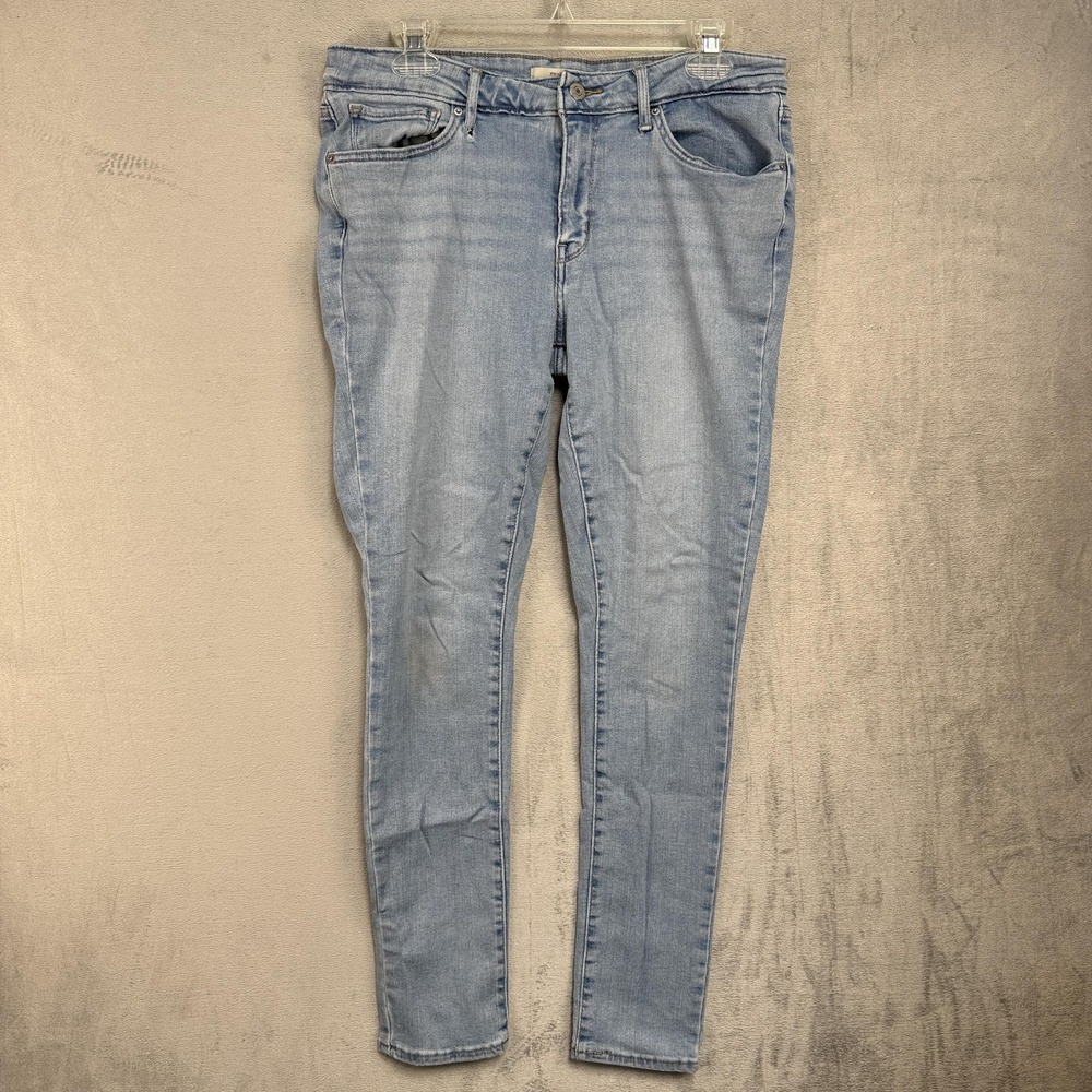 Levis 711 Skinny Jeans Womens 31 Light Wash Blue Mid Rise Slim Stretch Denim